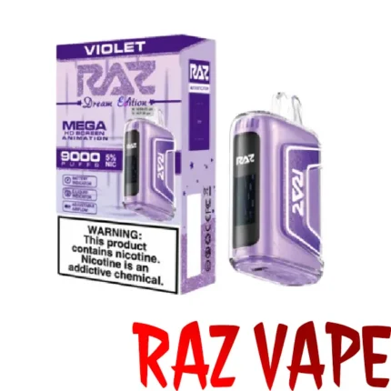 Violet (Grape Strawberry) - Raz TN 9000 Puffs Disposable Vape