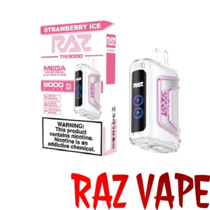 Strawberry Ice - Raz TN 9000 Puffs Disposable Vape