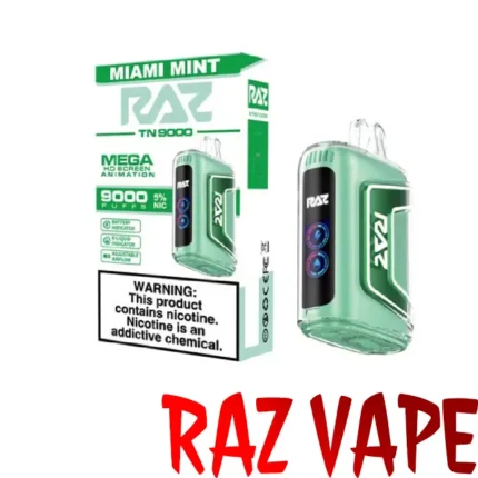 Miami Mint - Raz TN 9000 Puffs Disposable Vape