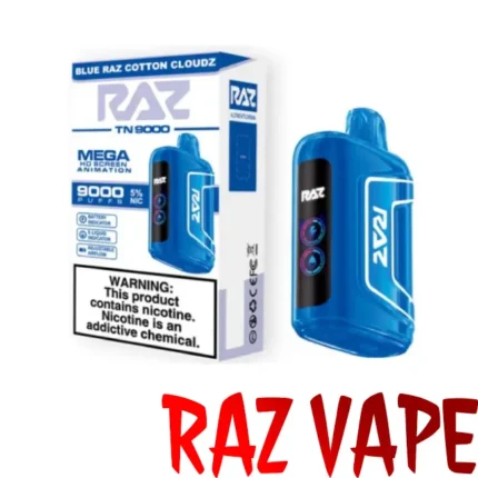 Blue Raz Cotton Cloudz - Raz TN 9000 Puffs Disposable Vape