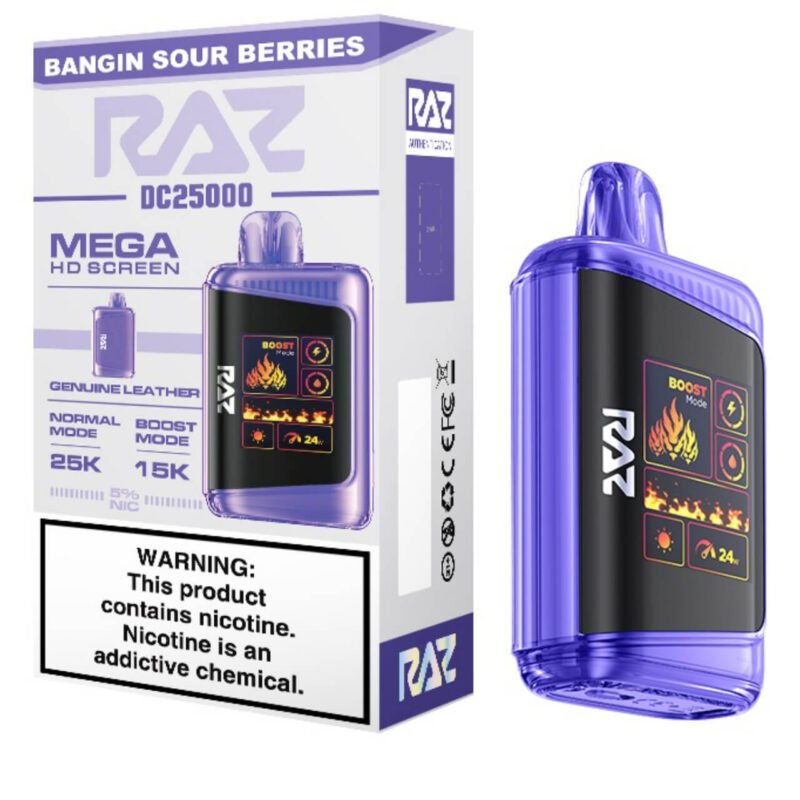 Bangin Sour Berries Raz Disposable Vape 25000 Puffs - Buy Now