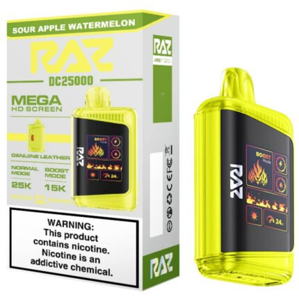 Sour Apple Watermelon Vape 25000 Puffs by Raz Vapes