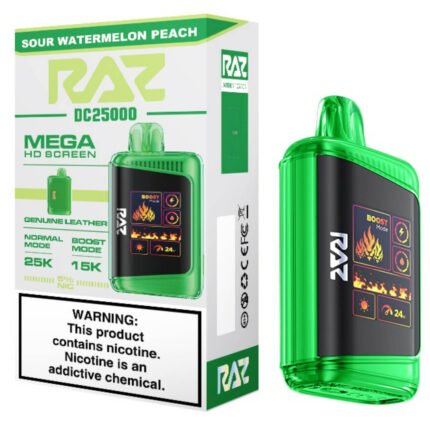 Buy Raz Disposable Vape Sour Watermelon Peach 25000 Puffs