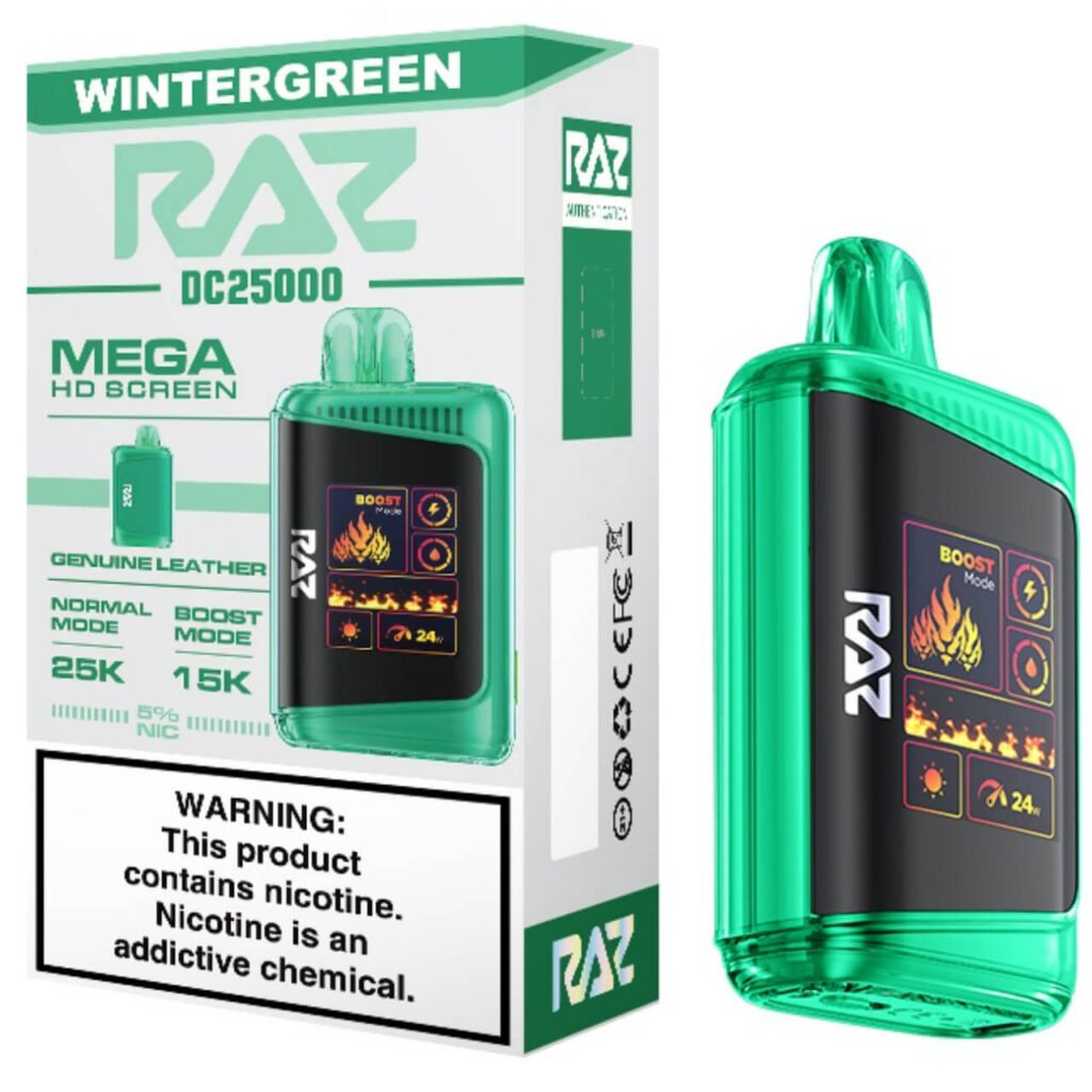 Wintergreen Raz Disposable Vape 25000 Puffs by Raz Vapes