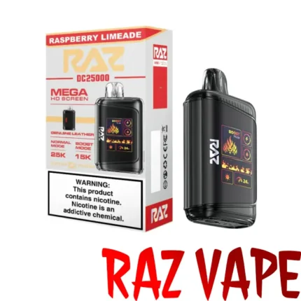 Raspberry Limeade - Raz DC25000 Puffs Disposable Vape