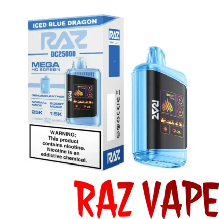 Iced Blue Dragon - Raz DC25000 Puffs Best Disposable Vape