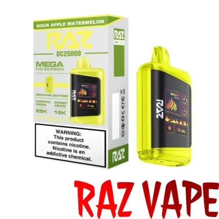 Sour Apple Watermelon - Raz DC25000 Puffs Disposable Vape