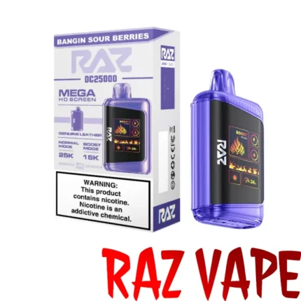 Bangin Sour Berries - Raz DC25000 Puffs Disposable Vape