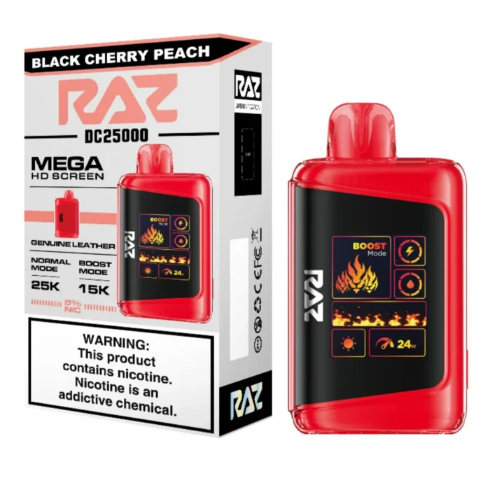 Black Cherry Peach - Raz DC25000 Puffs Disposable Vape