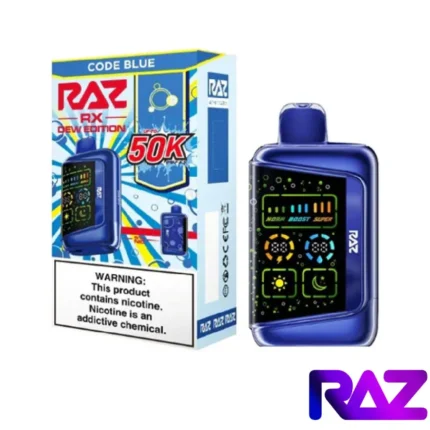 Buy Code Blue Raz RX 50K Disposable Dew Edition – Raz Vape
