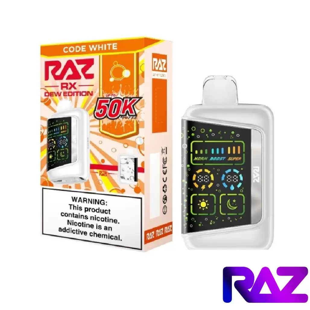Buy Code White Raz RX 50K Disposable Dew Edition – Raz Vape